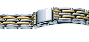 Metallband Edelstahl 14mm bicolor poliert