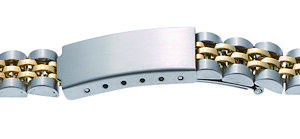 Metallband Edelstahl 14mm bicolor mattiert/poliert