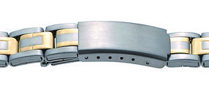 Metallband Edelstahl 16mm bicolor PVD, mattiert/poliert