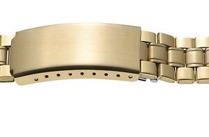 Metallband Edelstahl 20mm gelb poliert/mattiert