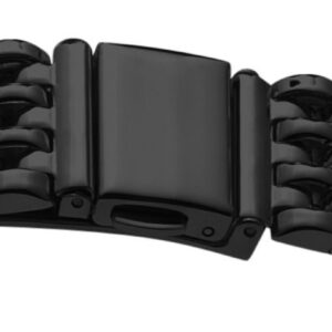 Metallband Edelstahl 20mm schwarz PVD, poliert