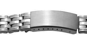 Metallband Edelstahl 22mm weiß mattiert/poliert