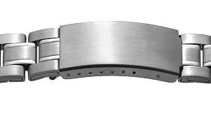 Metallband Edelstahl 20mm weiß mattiert/poliert