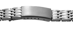 Metallband Edelstahl 14mm weiß mattiert/poliert