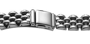 Metallband Edelstahl 16mm weiß poliert