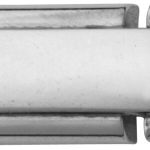 Leiterverschluss Metall 5,0/3,0mm Stahl rhodiniert, poliert zum Schrauben