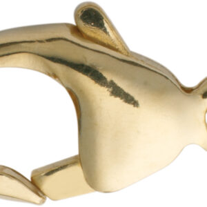 Karabiner gewölbt Edelstahl/ IP vergoldet 13,00 mm gestanzt