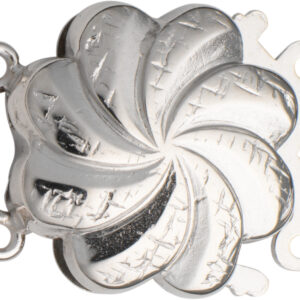 Schmuckschließe 2-reihig Silber 925/-, fantasie Ø 14,00mm