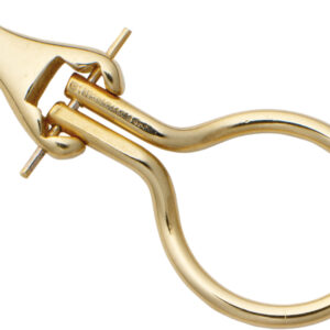 Ohrclip-Mechanik Gold 750/-Gg mit gegossenen Böckchen Höhe 8,00mm Bügellänge 17,00mm