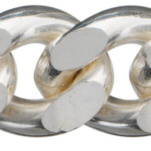 Flachpanzerkette flach Silber 925/- 8,90mm, Drahtstärke 2,50mm