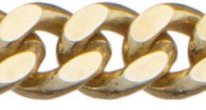 Flachpanzerkette flach Gold 750/-Gg 3,30mm, Drahtstärke 1,00mm