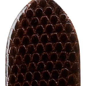 Lederband Eidechse Klassik 19mm dunkelbraun glatt, glänzend