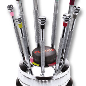 Schraubendreher-Sortiment auf Drehsockel Flume