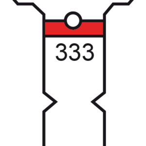 Ringetiketten Karton T-Form kurz 35 x 18 mm rot