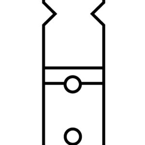Ringetiketten Karton T-Form lang 54 x 18 mm weiß