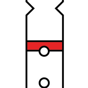 Ringetiketten Karton T-Form lang 54 x 18 mm rot