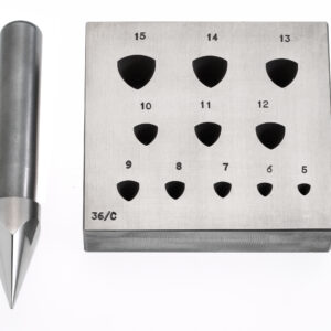 Einstauchmatrize Dreieck ballig 5x5 - 15x15 mm
