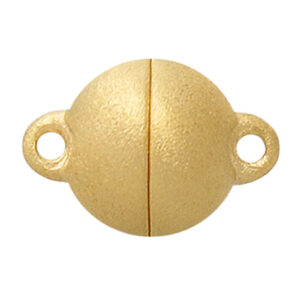 Magnetschließe Langer Kugel 925/gelb matt Ø 10,0mm