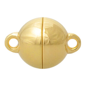 Magnetschließe Langer Kugel 925/gelb pol. Ø 10,0mm