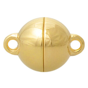 Magnetschließe Langer Kugel 925/gelb pol. Ø 12,0mm