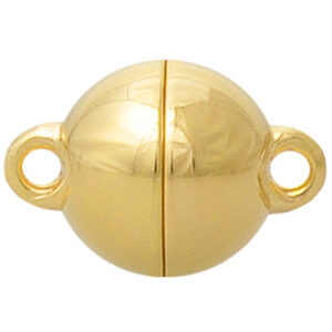 Magnetschließe Langer Kugel 925/gelb pol. Ø 14,0mm