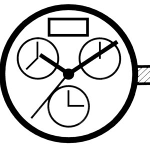 Kleinuhrwerk Quarz Ronda 8040.B KLS, CHR, Big Date 12