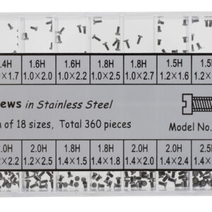 Sortiment Gehäusebodenschrauben Edelstahl, Inhalt 360 Stück