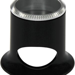 Uhrmacherlupe schwarz 4x Bikonvexe Linse Bergeon Air