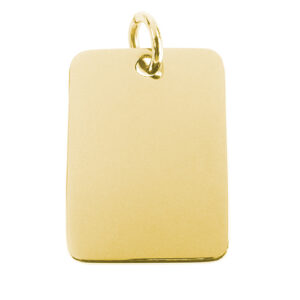 Gravurplatte Edelstahl gelb eckig