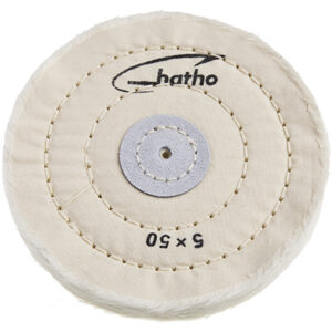 Tuchschwabbel aus Baumwoll-Batist Ø 125 mm 2x gesteppt