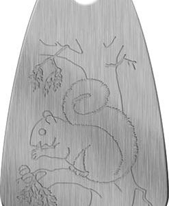 Schlüsselanhänger-Kit, Edelstahl Tropfen mit Mustervorlage "Eichhörnchen"