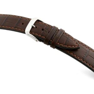 Lederband Tampa 19mm mokka mit Alligatorprägung