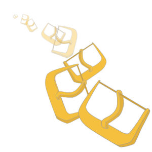 Schließen für Happel-Bänder vergoldet, 18mm, 3 Stk.