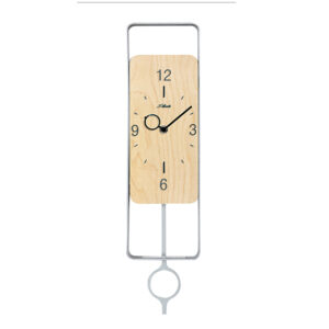 Atlanta 5019/30 buche/silber Design Pendeluhr, Quarz