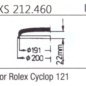 Glas XS 212.460 Stülpglas Kunststoff