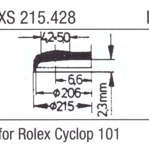 Glas XS 215.428 Stülpglas mit Lupe Kunststoff