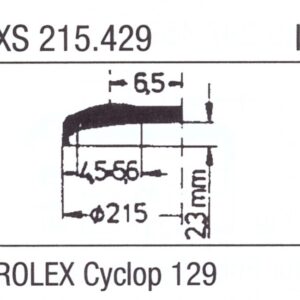 Glas XS 215.429 Stülpglas mit Lupe Kunststoff