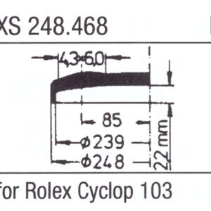 Glas XS 248.468 Stülpglas mit Lupe Kunststoff