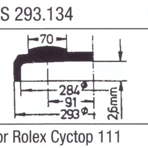 Glas XS 293.134 Stülpglas mit Lupe Kunststoff