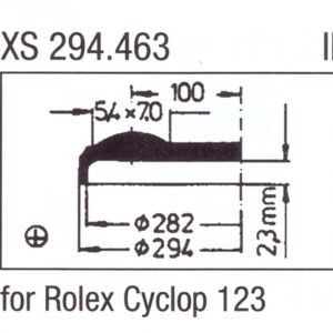 Glas XS 294.463 Stülpglas mit Lupe Kunststoff