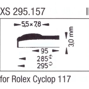 Glas XS 295.157 Stülpglas mit Lupe Kunststoff