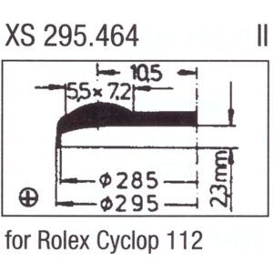 Glas XS 295.464 Stülpglas mit Lupe Kunststoff