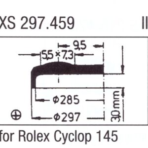 Glas XS 297.459 Stülpglas mit Lupe Kunststoff