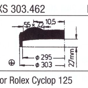 Glas XS 303.462 Stülpglas mit Lupe Kunststoff