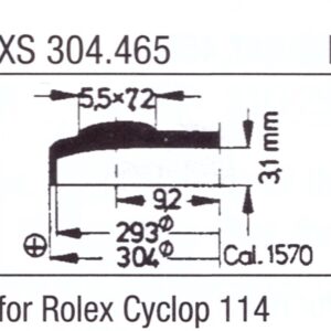 Glas XS 304.465 Stülpglas mit Lupe Kunststoff