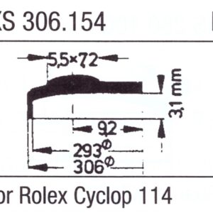 Glas XS 306.154 Stülpglas mit Lupe Kunststoff