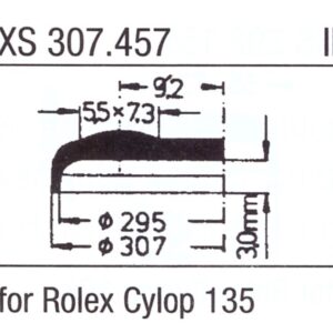 Glas XS 307.457 Stülpglas mit Lupe Kunststoff