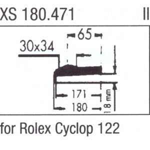 Glas XS 180.471 Stülpglas mit Lupe Kunststoff