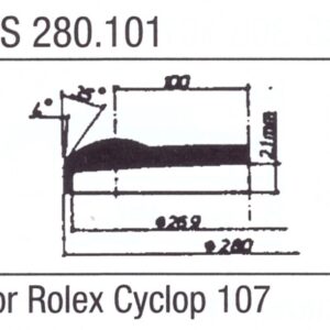 Glas XS 280.101 Stülpglas mit Lupe Kunststoff