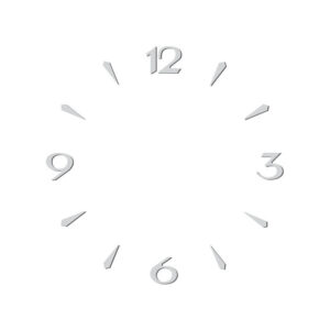 Zahlensatz arabische Zahlen/ Balken Aluminium silber L=12mm